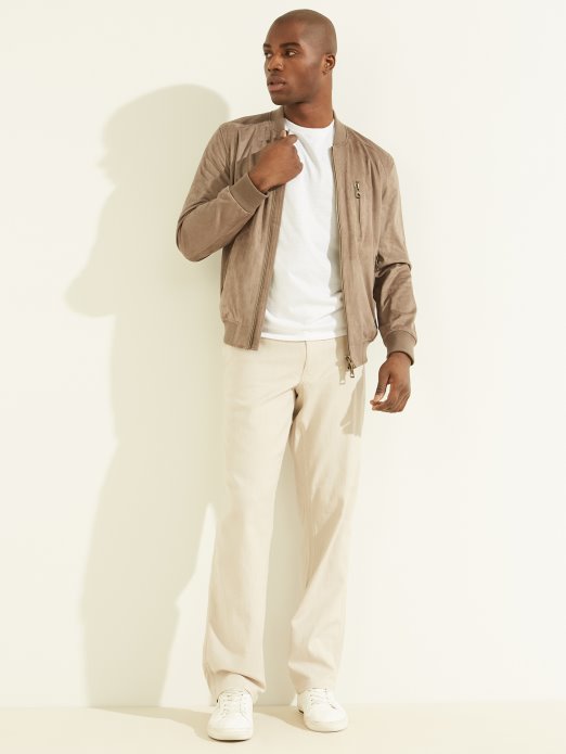 Guess Shopping Bomber Jakna Od Umjetne Antilope Orahova Ljuska