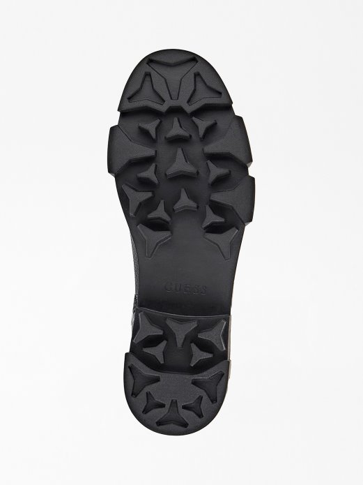 Guess Shopping Borbene čizme S Natpisom Madox Crne