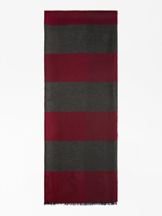 Guess Shopping Bordo Maksi Kockasti šal