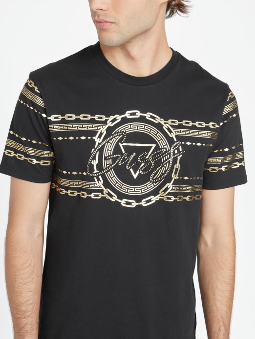 Guess Shopping Bowman Metallic Majica Jet Crna