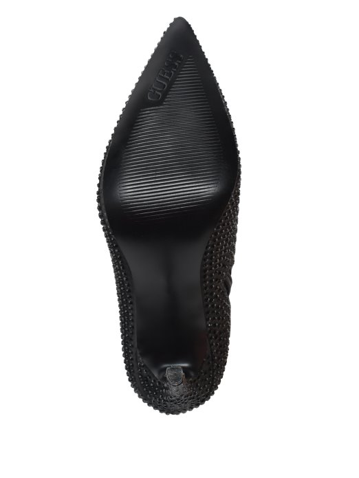 Guess Shopping Bralyn Allover Rhinestone čizme Crne 001