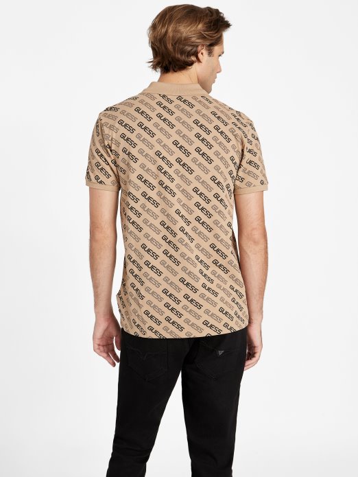 Guess Shopping Bronton Logo Polo Toasted Taupe