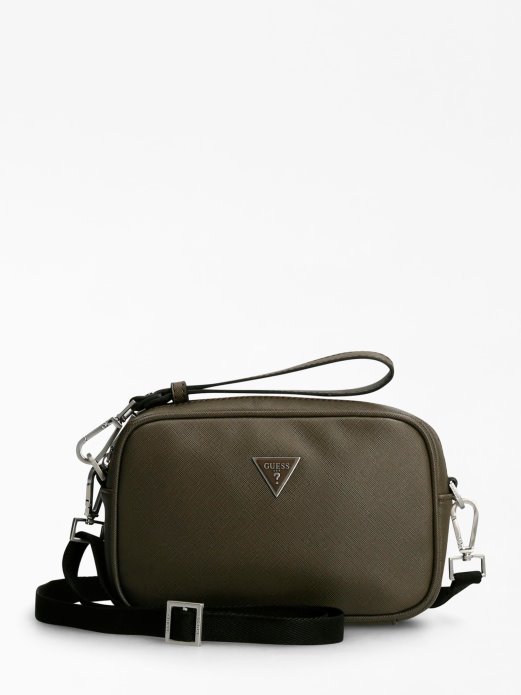 Guess Shopping Certosa Saffiano Mini Kozmetička Torbica Siva