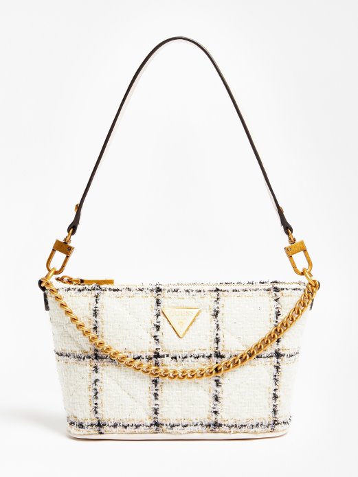 Guess Shopping Cessiel Mini Bucket Torba Od Tvida Bijela Multi