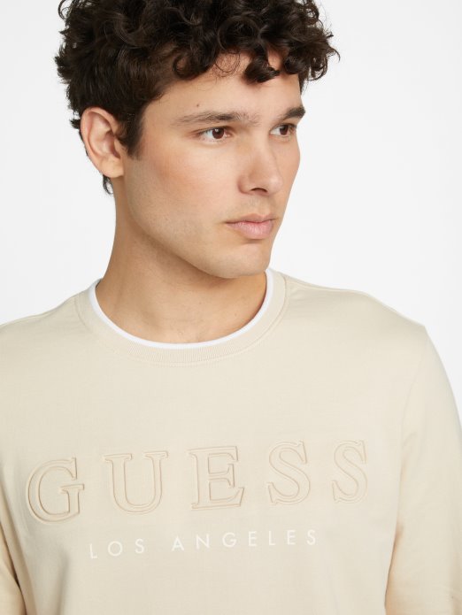 Guess Shopping Chino Majica S Dugim Rukavima S Logotipom Kalico