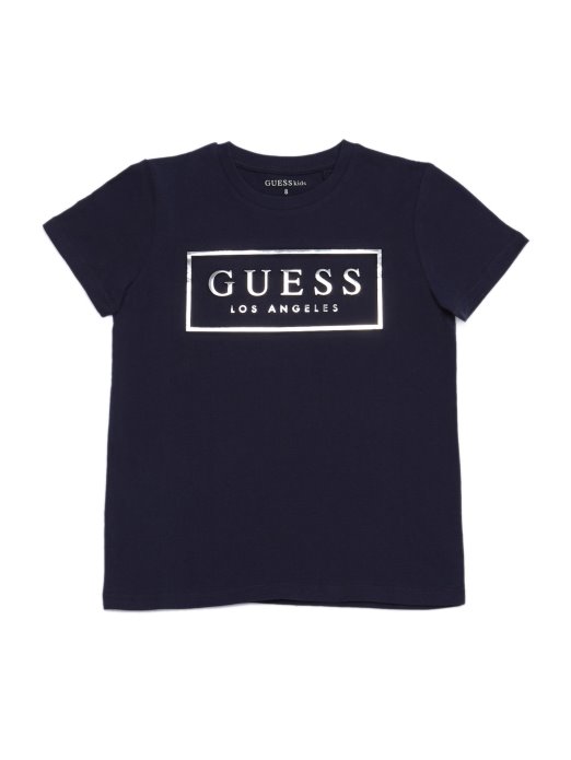 Guess Shopping Colt Majica S Utisnutim Logotipom (7-16) Nocturnal Tamnoplava