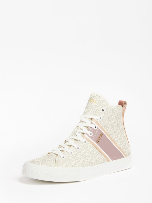 Guess Shopping Cream Visoke Tenisice S Logotipom Elga