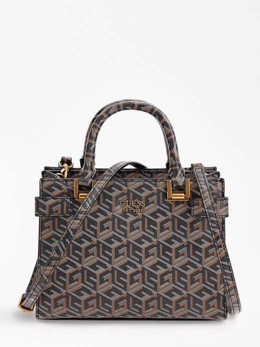 Guess Shopping Crna Atene G Cube Logo Mini Torbica