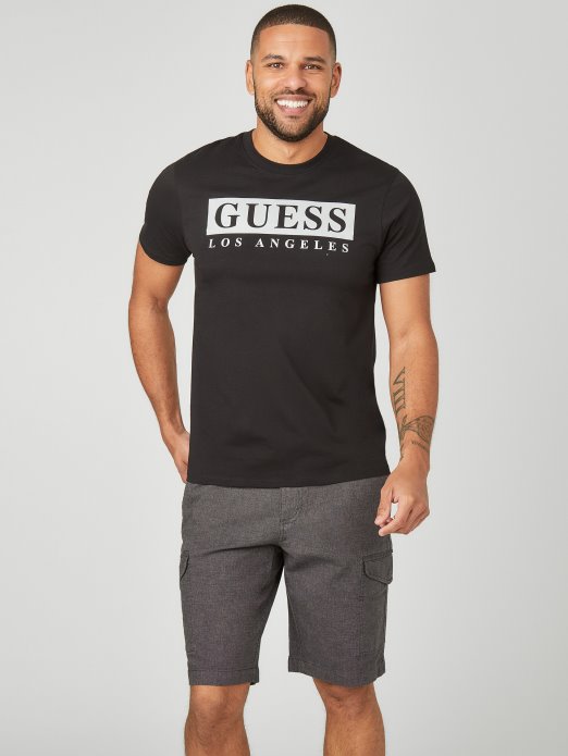 Guess Shopping Crna Majica S Gregovim Logotipom