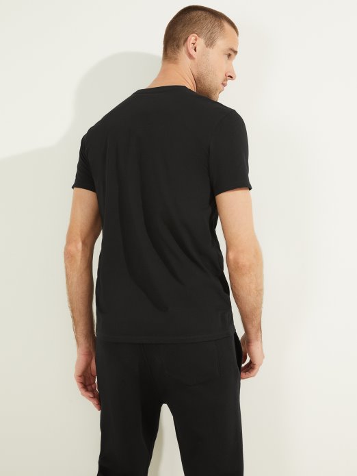 Guess Shopping Crna Majica S Utisnutim Logotipom