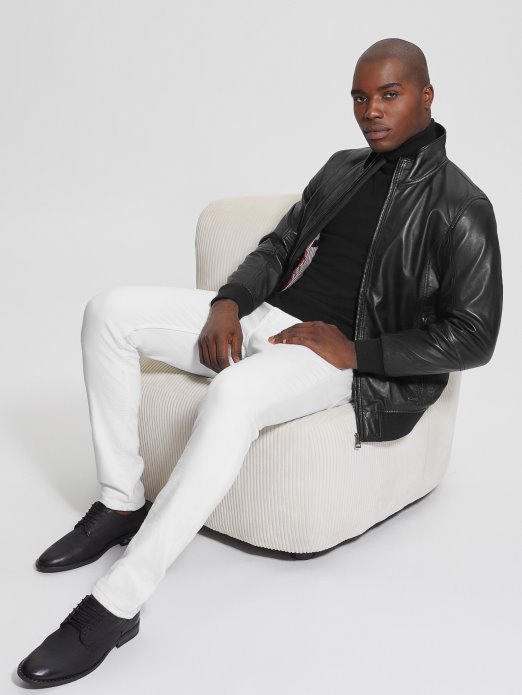 Guess Shopping Crna Mekana Kožna Jakna