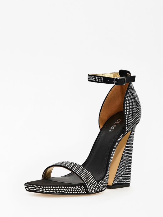 Guess Shopping Crna Morra Sandala Sa Kamenčićima