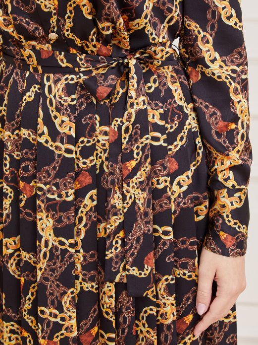 Guess Shopping Crna Multi Marciano Haljina S Printom Preko Cijele Strane