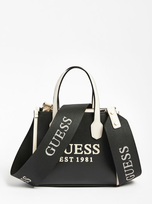 Guess Shopping Crna Silvana Logo Mini Torba