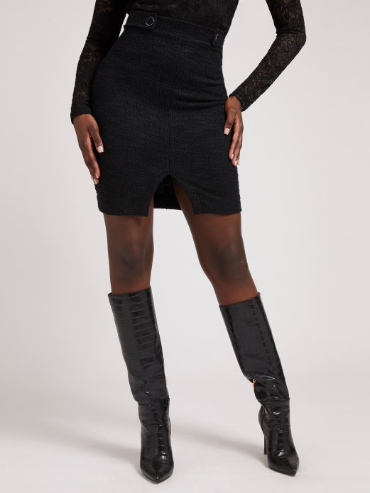 Guess Shopping Crna Srednja Suknja Od Tvida