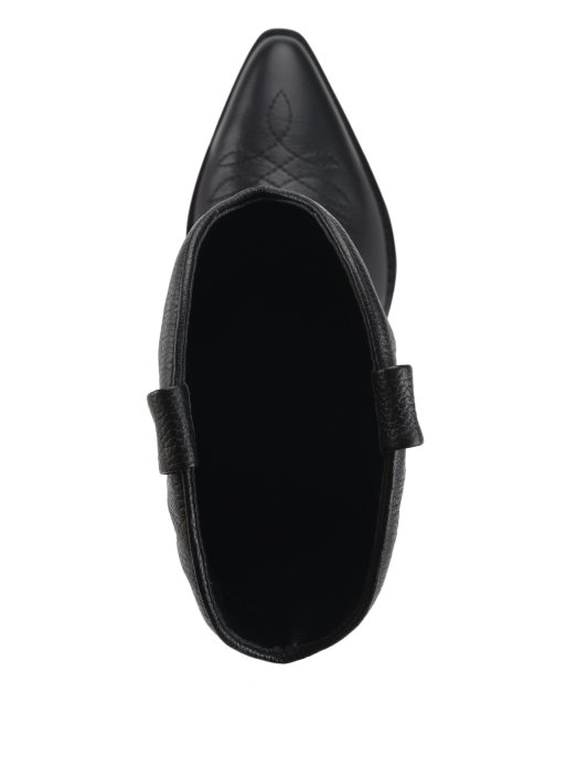 Guess Shopping Crne 001 Galenske Kožne Kaubojke čizme