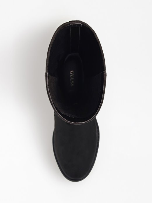 Guess Shopping Crne Antilop Visoke čizme Faeya