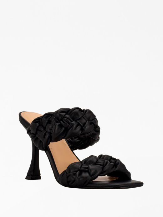 Guess Shopping Crne Harlie Pletene Mule S Petom