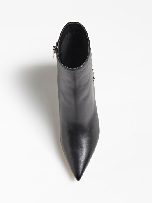 Guess Shopping Crne Hibah Niske čizme Od Prave Kože