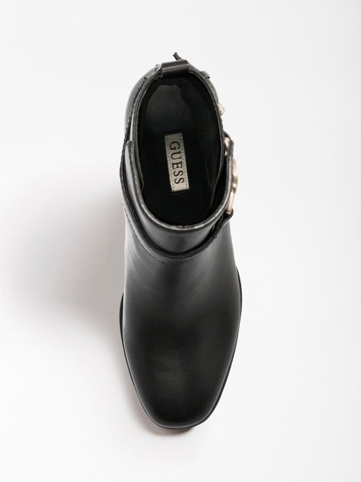 Guess Shopping Crne Pertesa Gležnjače Od Prave Kože