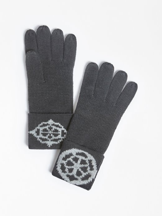 Guess Shopping Crne Pletene Rukavice