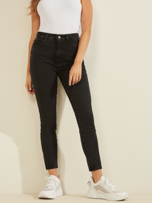 Guess Shopping Crne Uske Traper Hlače