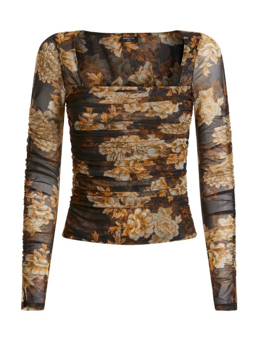 Guess Shopping Crni Multi Marciano Gornji Dio S Cvjetnim Uzorkom