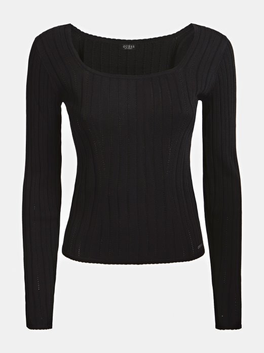 Guess Shopping Crni Pulover Od Mješavine Viskoze