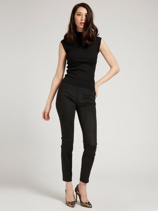 Guess Shopping Crni Pulover S Kornjačevim Ovratnikom