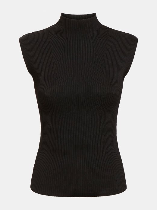 Guess Shopping Crni Pulover S Kornjačevim Ovratnikom