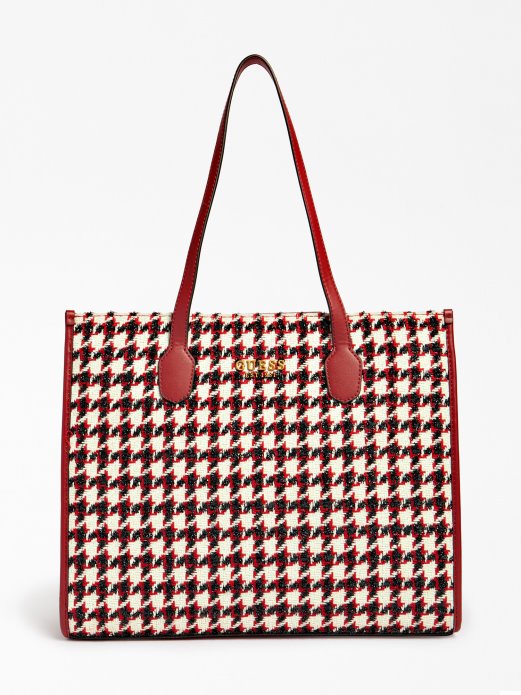 Guess Shopping Crni Silvana Tweed Shopper