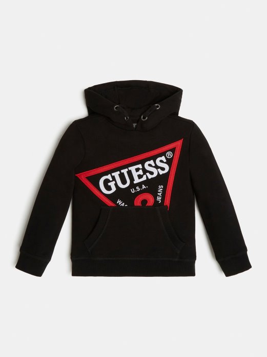 Guess Shopping Crni Sweatshirt S Prednjim Logotipom