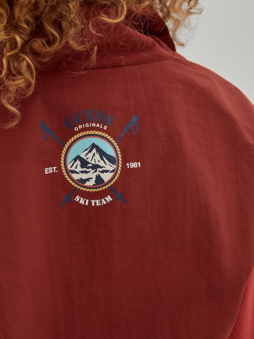 Guess Shopping Crvena Višebojna Blok Jakna