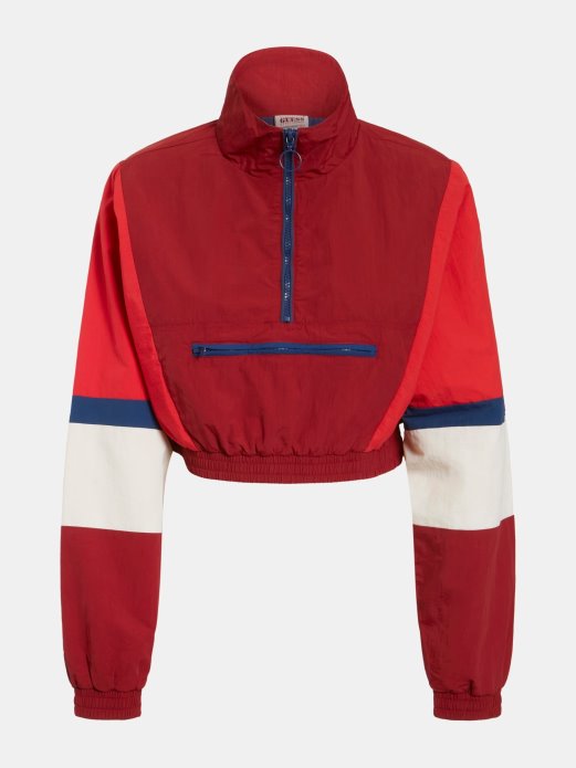 Guess Shopping Crvena Višebojna Blok Jakna