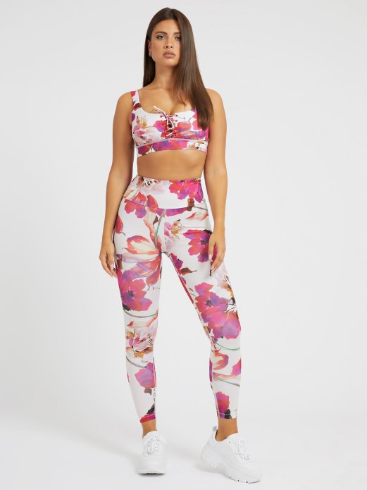 Guess Shopping Crveni Multi All Over Cvjetni Aktivni Top