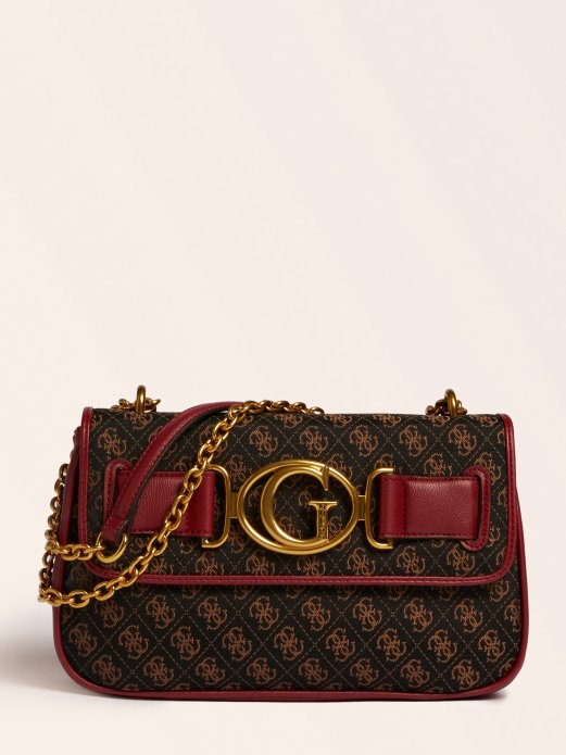 Guess Shopping Dark Crvena Aileen 4g Logo Torba Preko Ramena