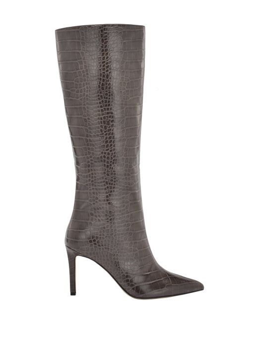 Guess Shopping Daytonske čizme Do Koljena Od Umjetne Kože Tamno Smeđe