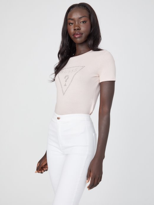 Guess Shopping Dimrose Zillah Majica S Logotipom Od štrasa