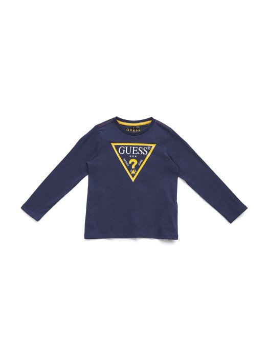 Guess Shopping Dječja Majica S Logotipom Dugih Rukava (2-7) špil Plava