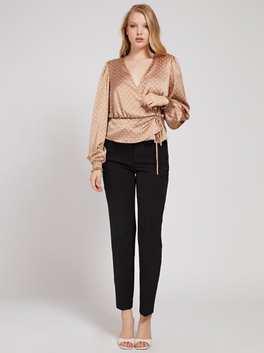 Guess Shopping Dots Print Satenska Bluza Bež