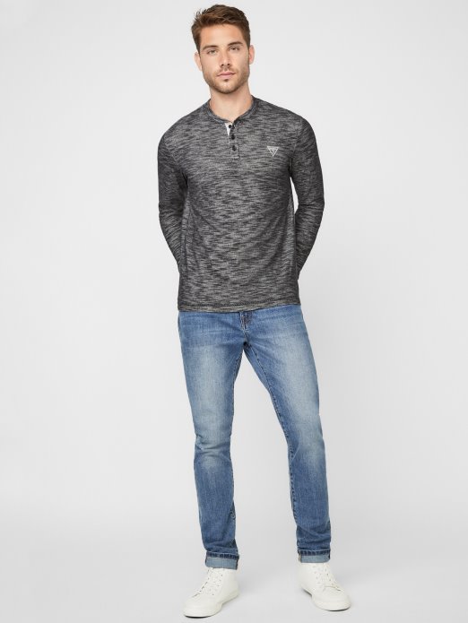 Guess Shopping Dunston Henley Jet Black