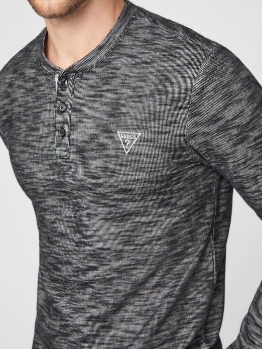 Guess Shopping Dunston Henley Jet Black