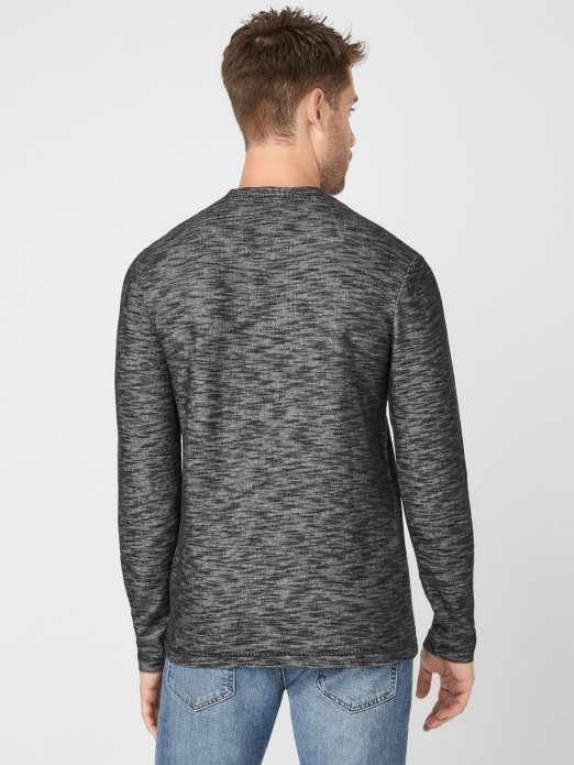 Guess Shopping Dunston Henley Jet Black