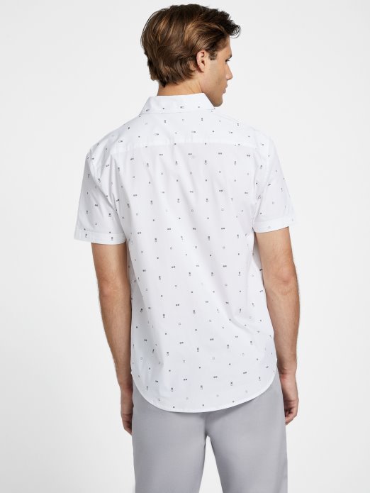Guess Shopping Dusan Košulja S Geometrijskim Printom čisto Bijela
