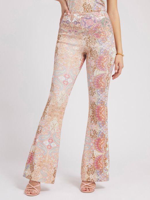 Guess Shopping Džemper S Printom Paisley Pant Multi Pink