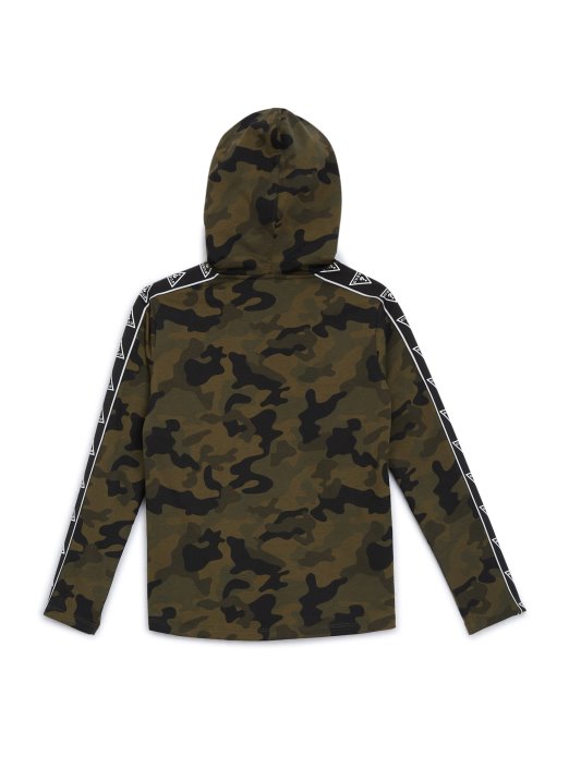 Guess Shopping Eco Blush Logo Camo Hoodie (7-16)