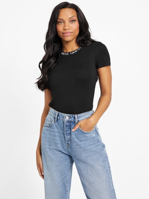 Guess Shopping Eddie Logo Tee Jet Crna