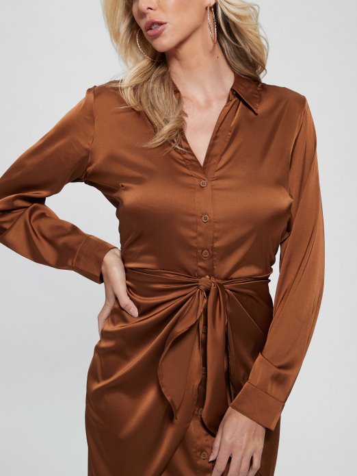 Guess Shopping Eko Alya Haljina Brown Leaf