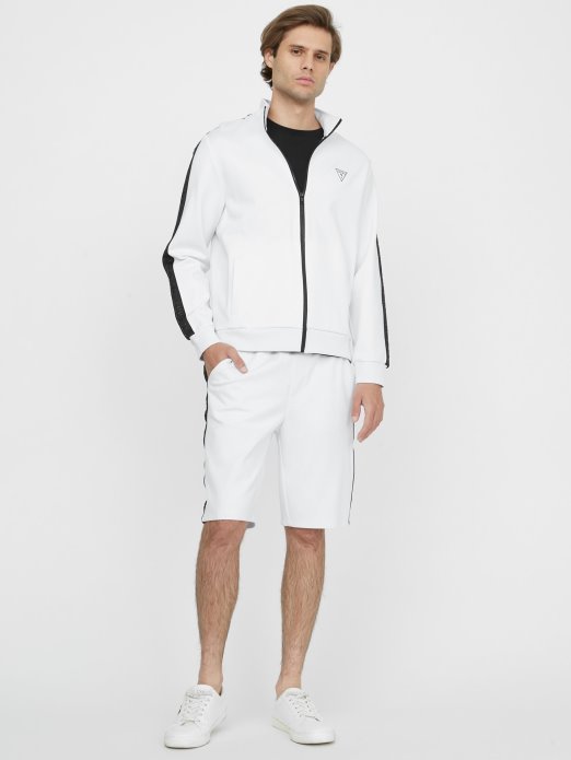 Guess Shopping Eko Andrew Logo Jakna S Patentnim Zatvaračem čisto Bijela