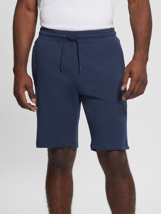 Guess Shopping Eko Arlo Logo Tape Kratke Hlače Svileno Plave